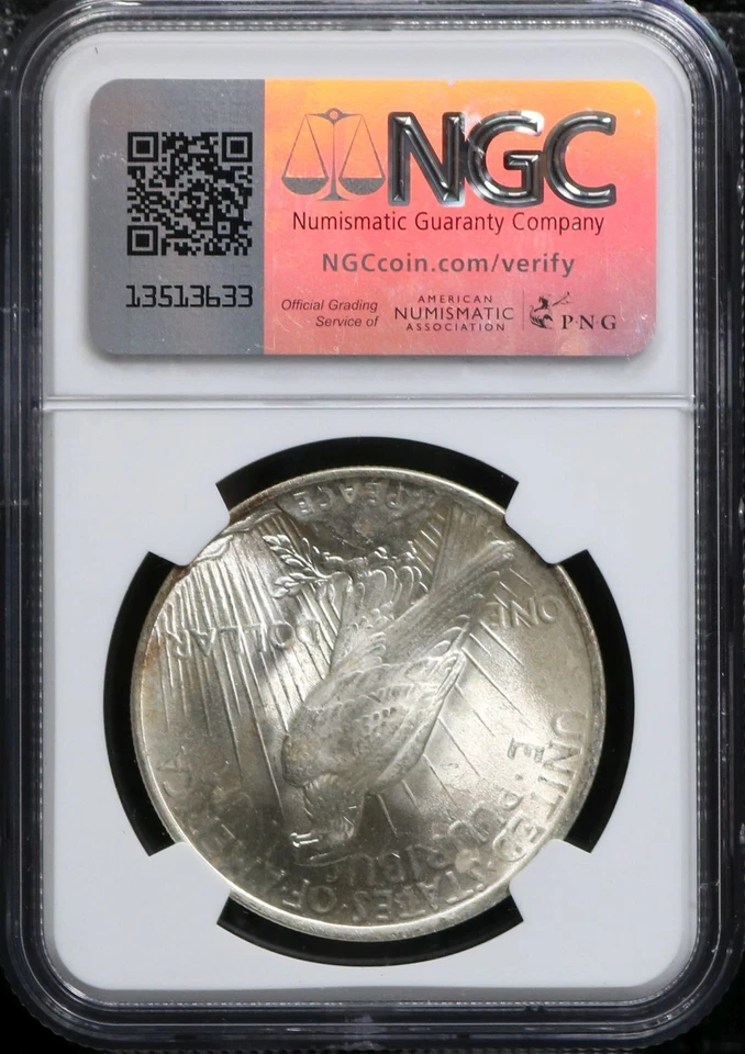 1922 $1 Peace Dollar NGC & CAC MS 66+ Investment Grade - Image 4 of 4