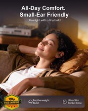 Kinglucky Open Earbuds Small Ears Clip-on Bluetooth 6.0 ENC Calls Black