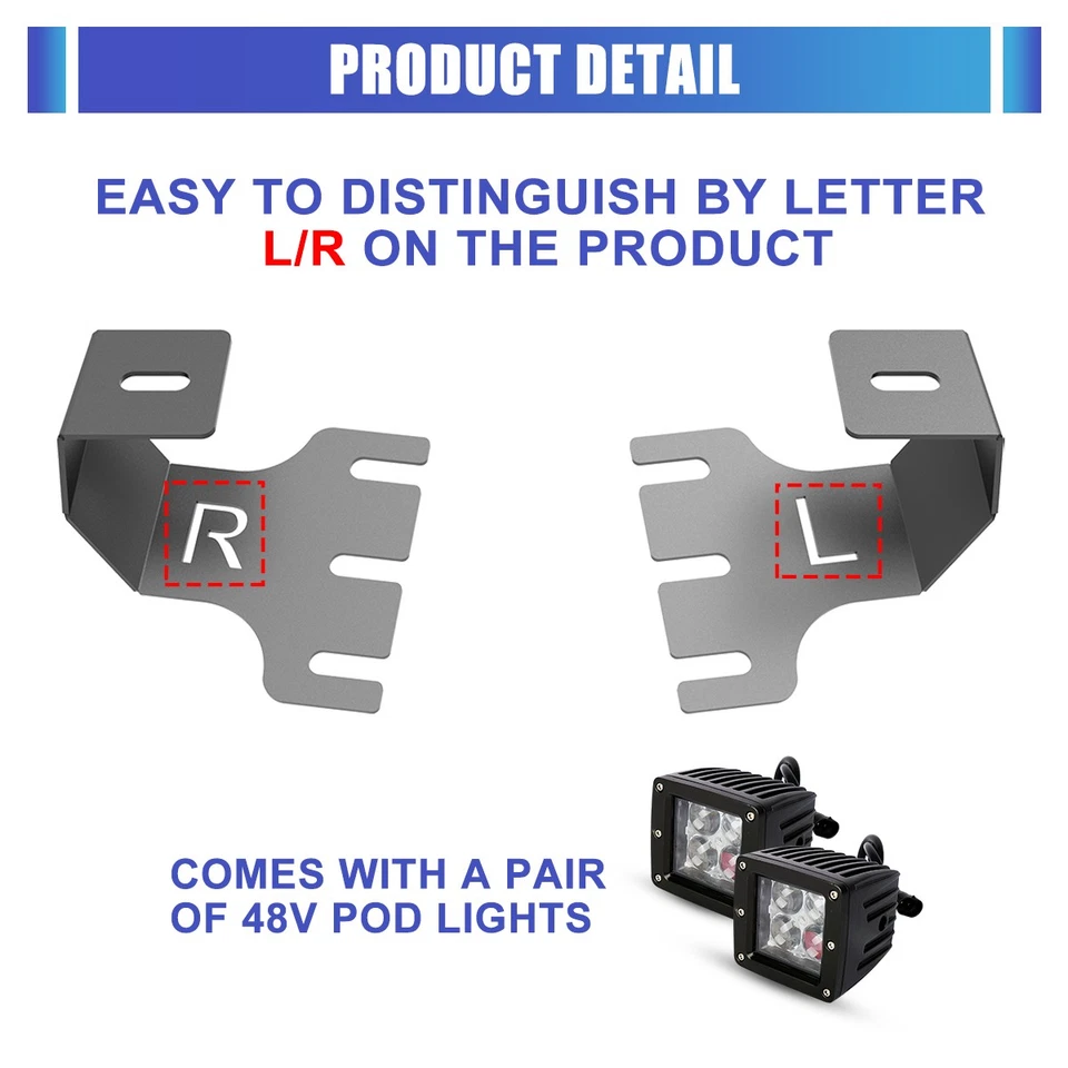 For 2024-2025 Tesla Cybertruck LED Light Pod Hood Ditch A-Pillar w/LED Lights Foto 4 de 4