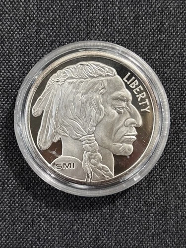1Troy Ounce 999 Fine Silver Liberty Indian Head Buffalo Coin