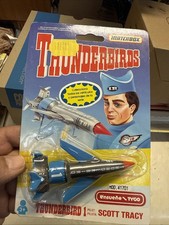 THUNDERBIRDS Scott Tracy Thunderbird 1 Matchbox Blue Rocket Spaceship Diecast