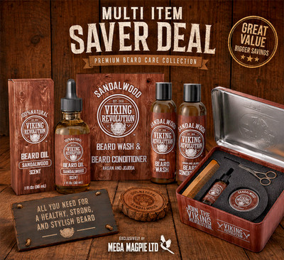 Viking Revolution Mega Saver Deal - Ultimate Beard Kit, Wash, Conditioner + Oil