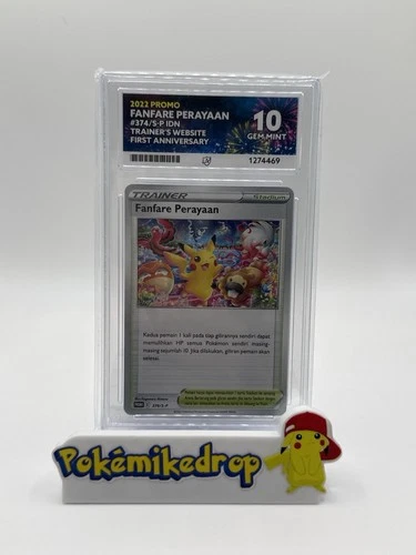Fanfare Perayaan 374/S-P ACE 10 Gem Mint 2022 Pokemon Indonesian Promo