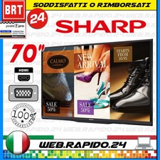 PC TV MONITOR SHARP LED 70" PN-Q701E 3840x2160 FHD LAVAGNA MULTIMEDIALE FHD HDMI