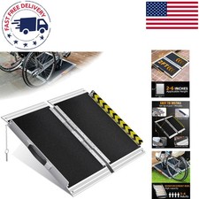 Aluminum 2FT Wheelchair Ramp with Reflective Edges - Enhanced Safety Features