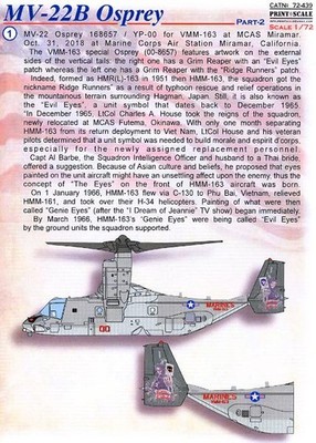 Print Scale Decals 1/72 BELL BOEING MV-22B OSPREY
