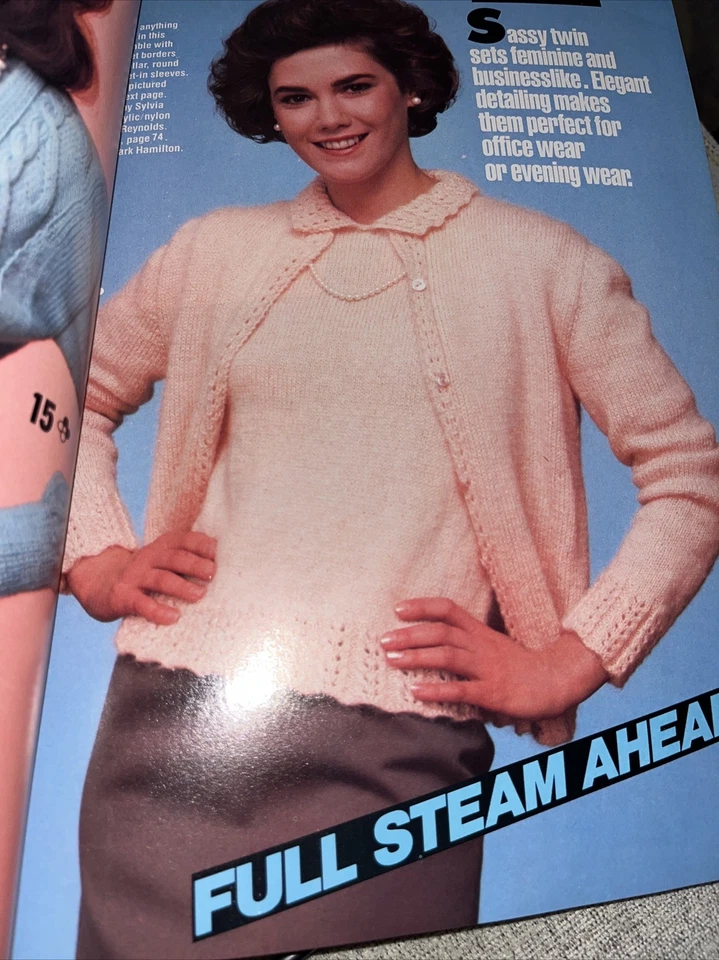 Knitting with Simplicity Fall 1987 Sweaters Sylvia Jorrin Designs Stripes - Image 3 of 3