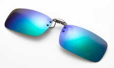 Green Clip on Sunglasses Polarized Flip up Glasses Sports Driving Outdoor 