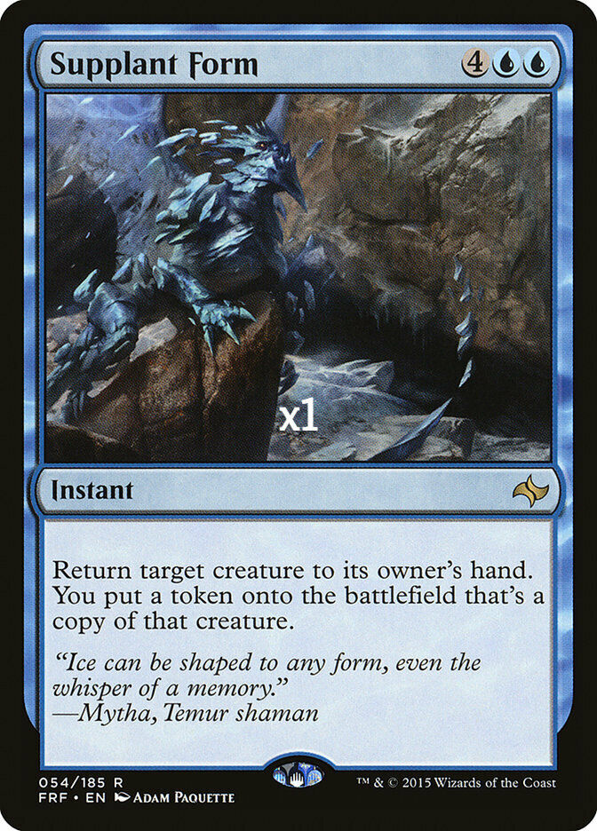 Supplant Form 1x FOIL FRF MTG Fate Reforged Rare MINT blue instant Supplant Form 1x FOIL FRF MTG Fate Reforged Rare MINT blue instant