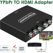 YPbPr 5RCA To HDMI Adapter Component R/L Audio Converter 1080P Video for DVD PS3