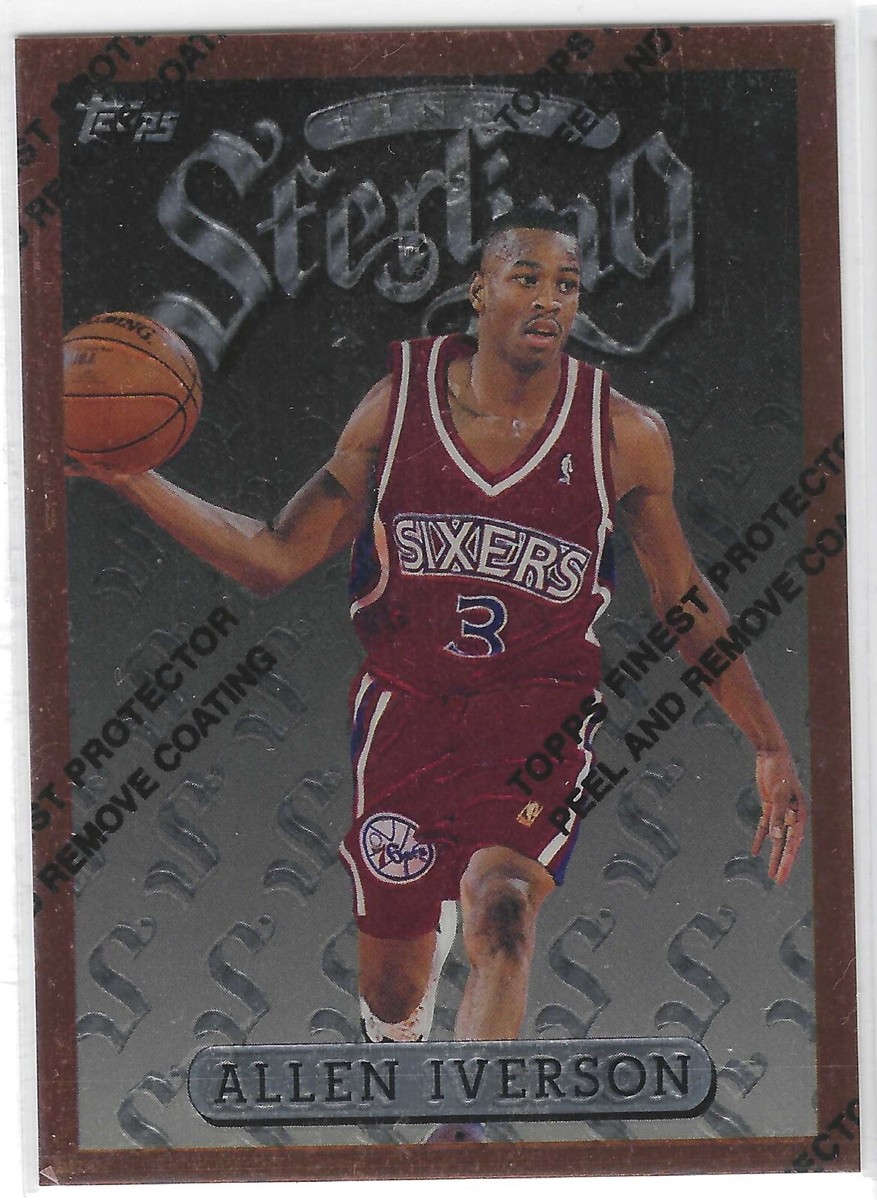 1996-97 Topps Finest - ALLEN IVERSON #240 - Rookie RC HOF