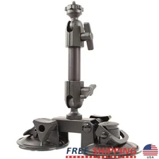 Dual Suction Camera Mount 360 Rotation Adjustable DSLR Camcorders Action Cameras