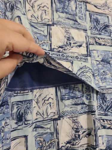 REEL LEGENDS Men’s Performance Vented Tropical Fishing Print Shirt Blue XL - Picture 5 of 6