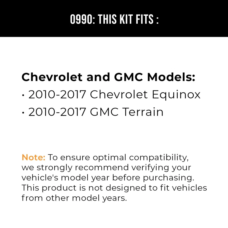 Front & Rear Drilled Slotted Rotors + Pads for 2010-2017 Chevy Equinox Terrain - Image 2 of 4