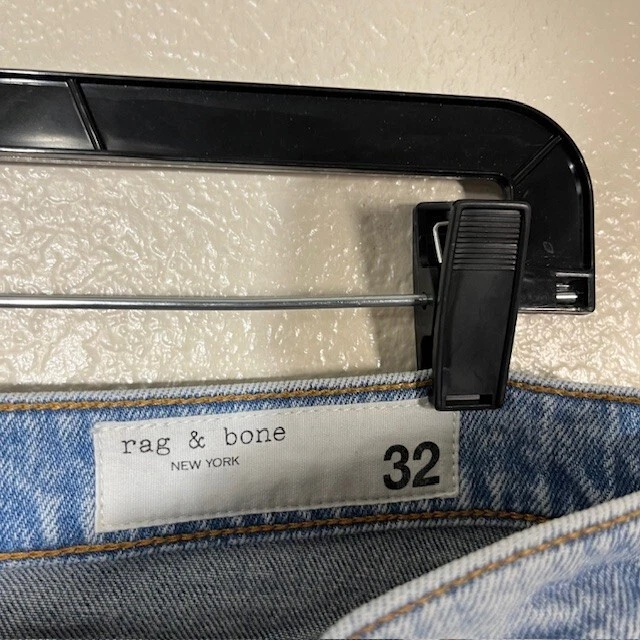 Rag & Bone Jeans Womens 32 Blue Denim Harlow Ankle Straight Leg Mid Rise Light - Image 3 of 4