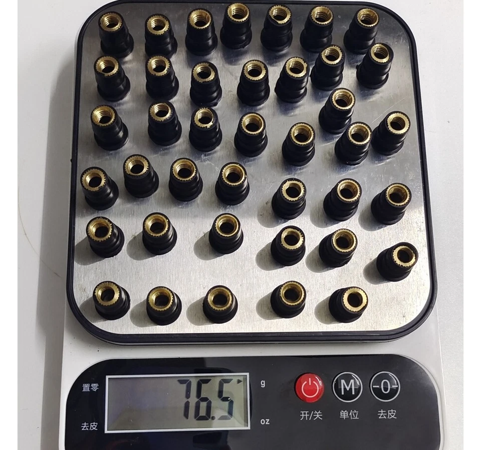 40 piezas M6 Goma Cobre Universal Parabrisas Carenado Tuercas para Moto ATV Foto 3 de 4