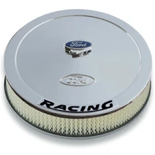 Air Cleaner Kit - Chrome Ford Emblem and Black Ford Racing Emblem