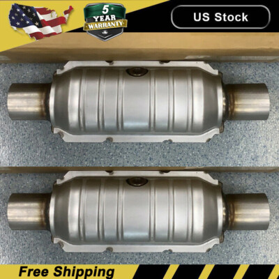 2PCS Weld-On 2.5'' UNIVERSAL Three-way Catalytic Converter Cat Fast Shipping US