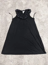 Ann Taylor Loft Blouse Womens Large Black Sleeveless Long