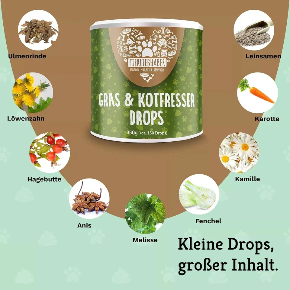 Gras- & Kotfressen Drops Für Hunde Bei Fressen Von Gras Beruhigt Den Magen Darm - Bild 4 von 4