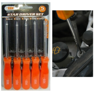 5 Piece Torx Screwdriver Set Star Driver Precision Repair Magnetic Tip New