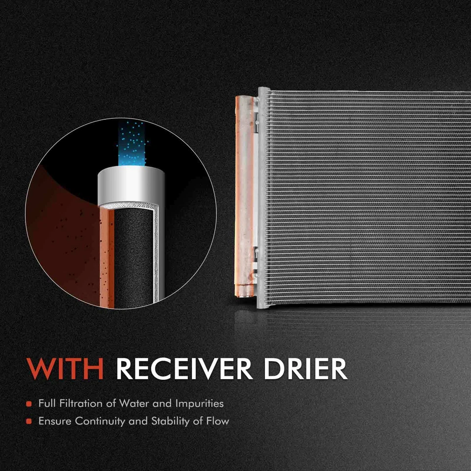 2x Kit de refrigeración de radiador y condensador de CA para Hyundai Genesis 2009-2010 V6 3,8 L Foto 3 de 4