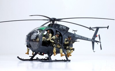 PreSale MH-6J Little Bird /w 2 Pilots & 4 Delta Forces 1:35 Pro