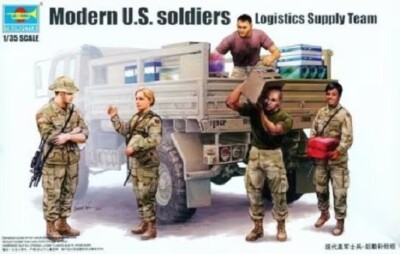 Trumpeter 00429 1:35th scale Modern U.S. soldats Logistics Supply Team