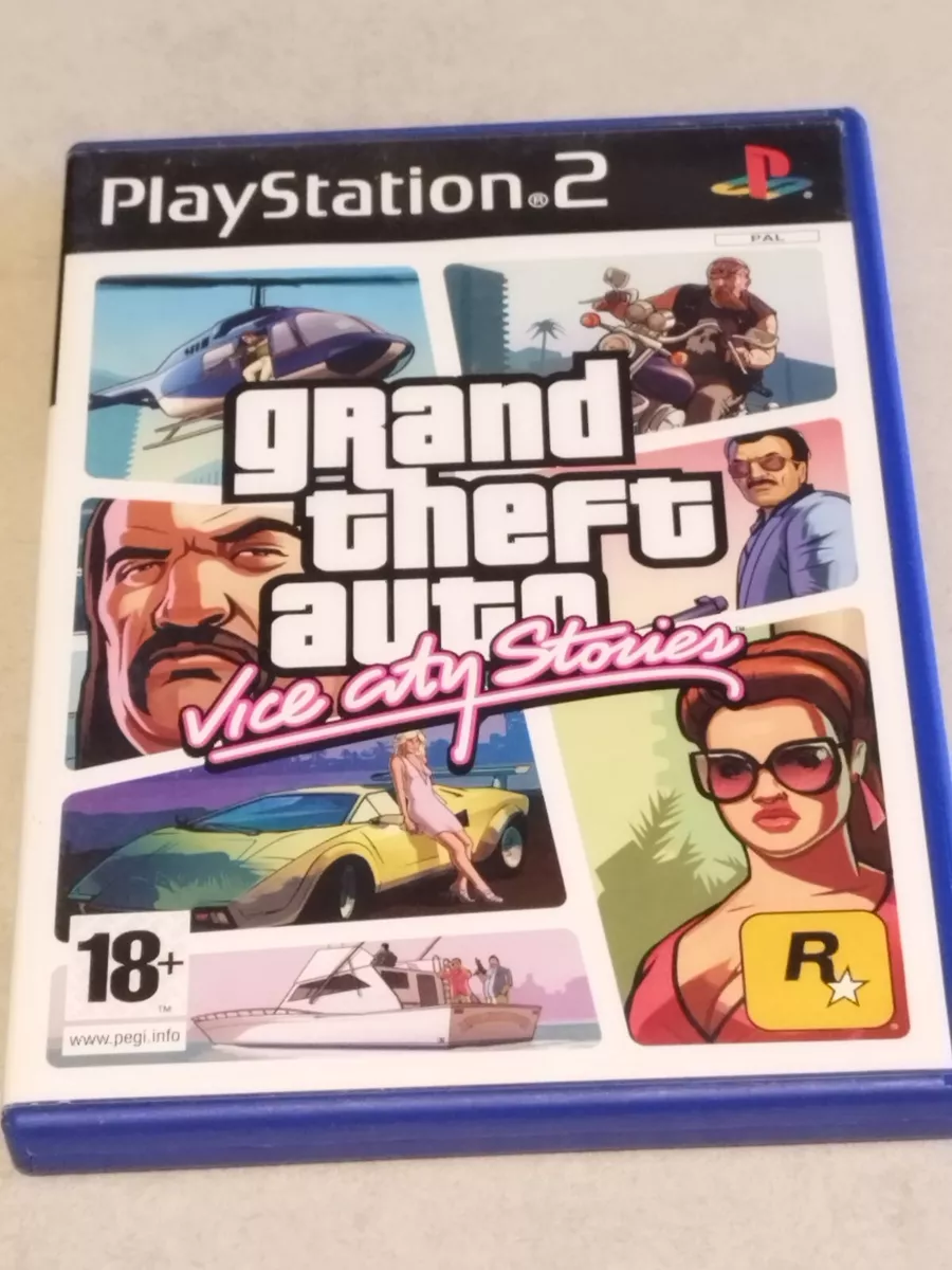 Gta Grand Theft Auto vice City Stories + Map sony PS2 PLAYSTATION 2 Slim 