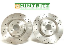 Rear Brake Discs Set For Audi A6 A8 S6 S7 R8 Drilled 356mm (ED)