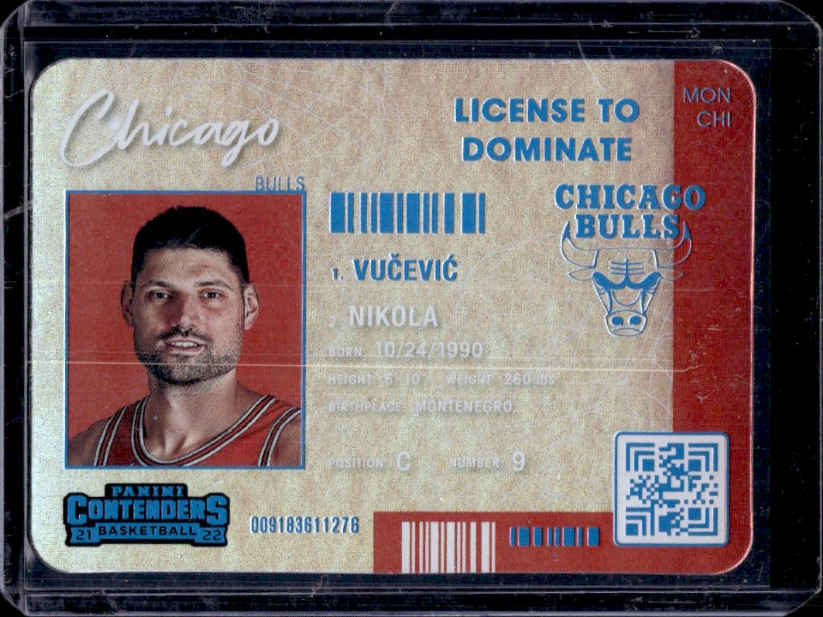 2021-22 Contenders Nikola Vucevic License to Dominate #13 Bulls