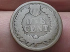 1866 Indian Head One Cent Penny- About Good Details, Brown