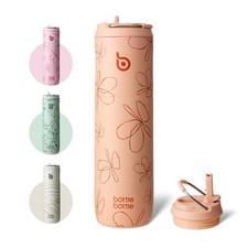 Bottle Insulated Water 700ml(24oz) with Straw and Lid... 