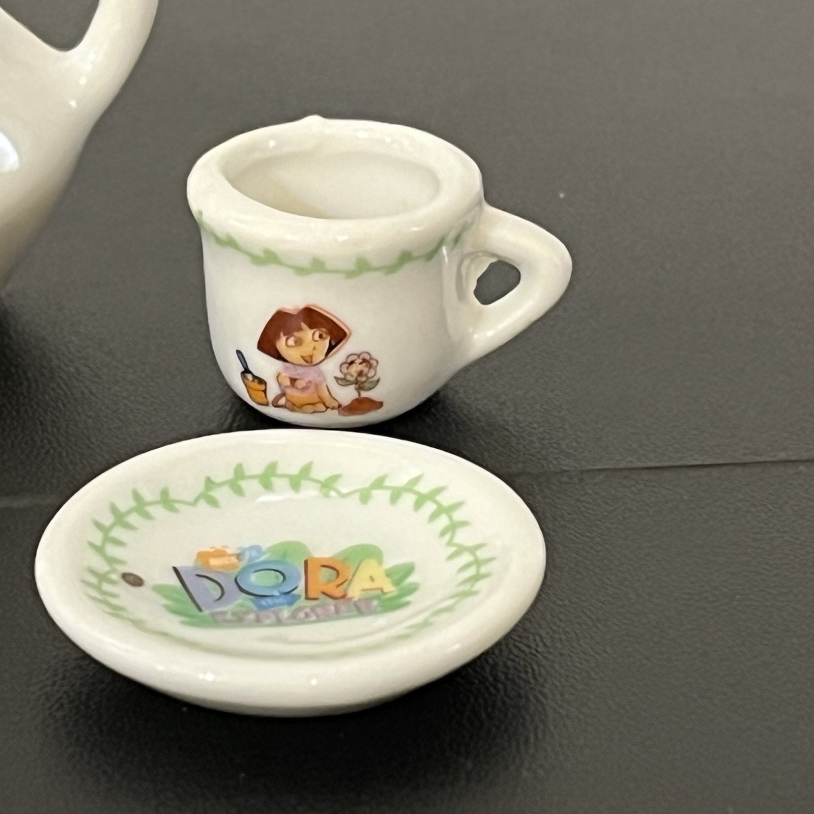 Dora The Explorer Ceramic Children Mini Tea Set 2006 7 Piece Set Cartoon Viacom