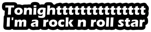 Rock N Roll Star Oasis Lyrics Self Adhesive Sticker