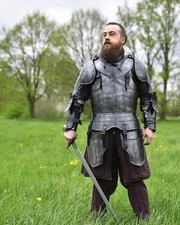 Medieval Knight Blackened Steel Ortwin Full Body Armor Suit - Fantasy Full Body