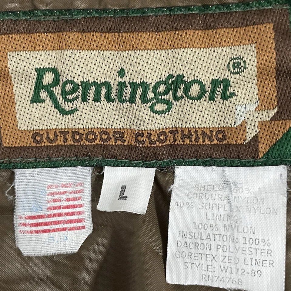 Abrigo de Colección Remington Verde Exterior Aislado Forrado Gore Tex Hecho en EE. UU. Talla Grande L Foto 3 de 4