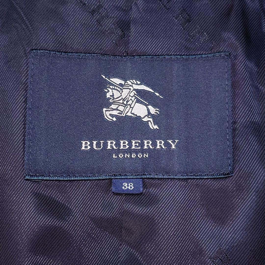 Burberry London Trench Coat Navy Blue Cotton With Buttons Size 38 For Women thumbnail 12