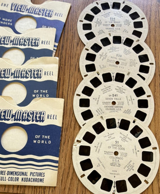 View-Master Reels Lot of 4 Colorado USA Seven Falls SP-241 & Garden of the Gods