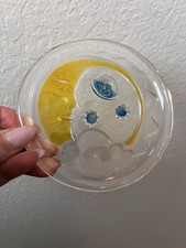 Vtg Celestial Coaster Set Moon Saturn Stars Clouds Glass Set 4