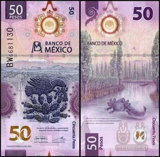 Mexico 50 Pesos, 2023, P-133e.4, UNC Polymer