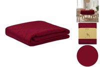 Tischdecke Rund Weinrot Ø 180 Cm Jacquard-Optik