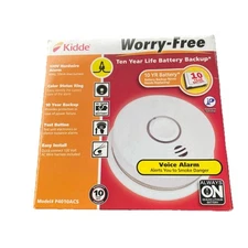 Kidde 10yr Worry-Free Hardwired Smoke Detector w/ Photoelectric Sensor & Voice
