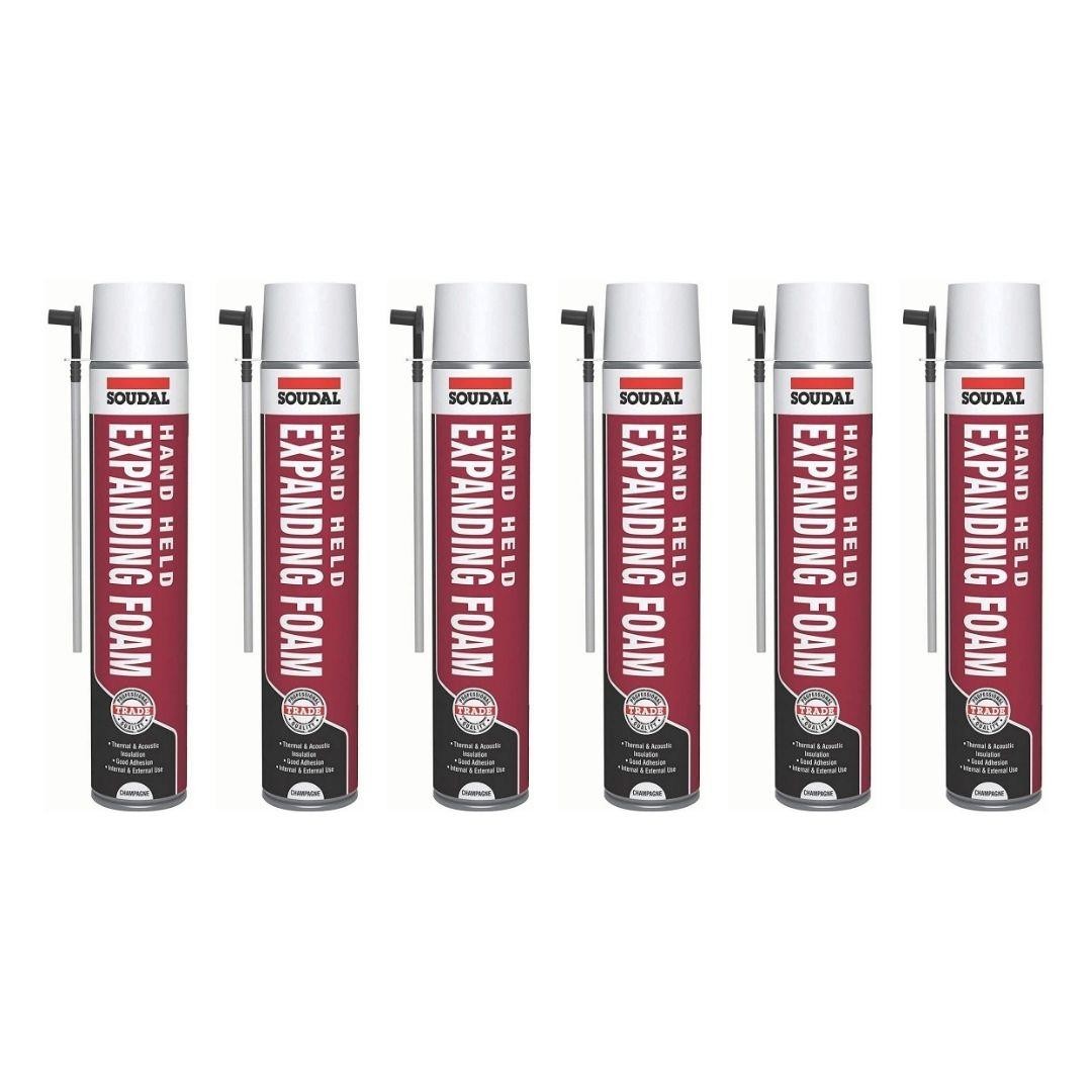 2 x Soudal Handheld Trade Expanding Gap Filler Foam, Champagne, 750ML - Image 7