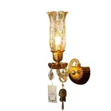 Handcrafted Italian Crystal Glass Wall Sconce