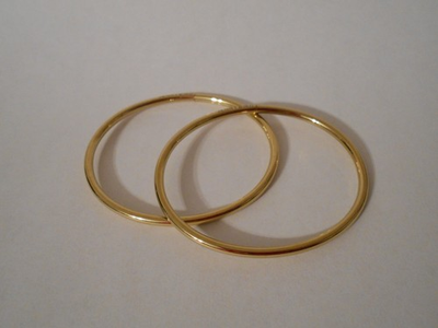 #ad #ad Jenny Bird Dane 14kt Gold Plated 7quot; Thin Bangle Bracelet Set of 2 $119.99