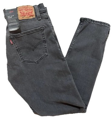 512 Slim Taper Fit Levi's Men's Jeans 33x32 New With Irregular Stamp Dark Grey