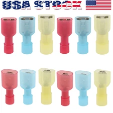 300PC Male Female Insulated Spade Terminal Crimp Quick Disconnect Wire Connector