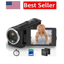 Multifunctional 2.7K Camcorder - 16X Digital Zoom  Webcam for YouTube Streaming