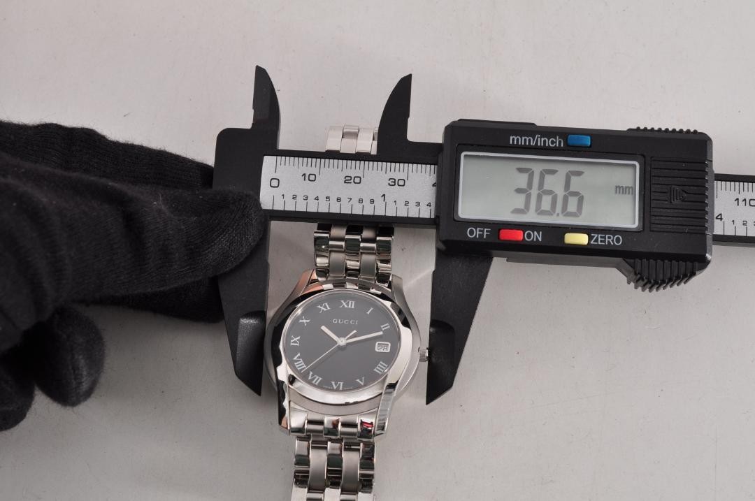 Gucci 5500M Quartz Silver Men'S Watch Battery Replaced | eBay